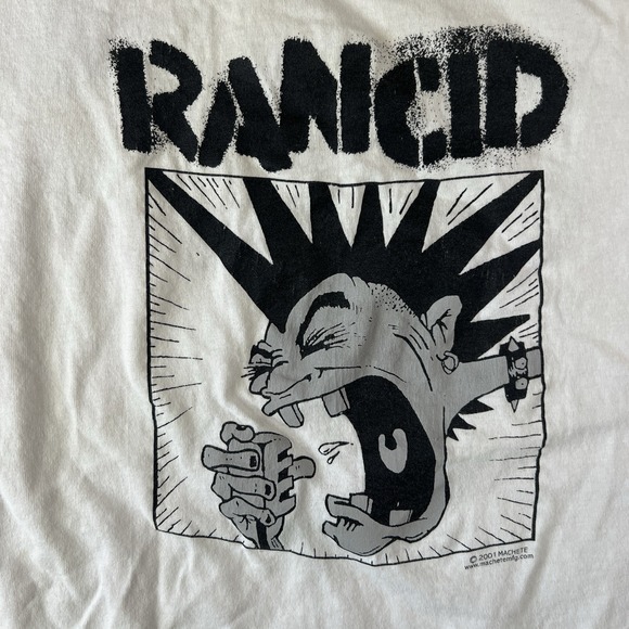 2001 Rancid Band Tee Punk Rock Shirt Lars Frederiksen Signed‎ Machete L READ - Picture 5 of 16